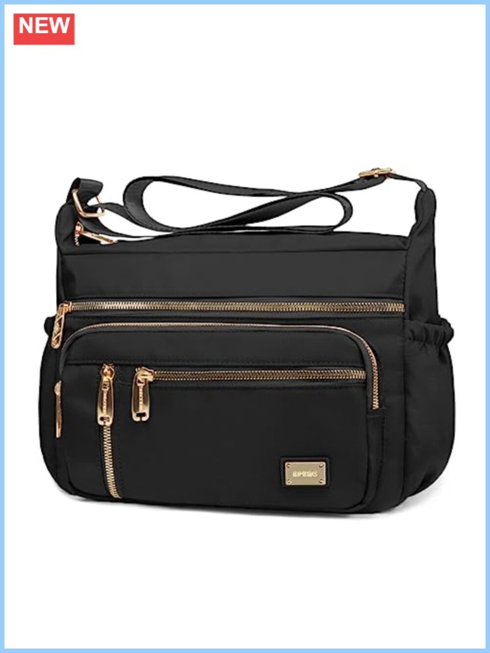 Waterproof Multi-Pocket Crossbody Shoulder Bag Messenger Purse
